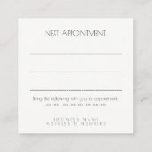 Referral Appointment Client Profile Card Set 紹介カード (裏面)