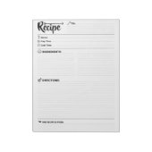 Refill Blank Recipe Pages /  Sheets | Full-Size  ノートパッド (回転)