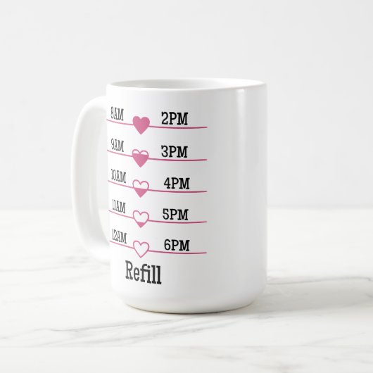 Refill Chart コーヒーマグカップ (正面左)