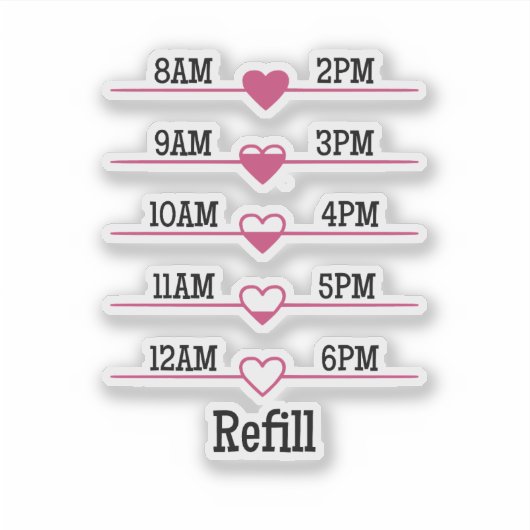 Refill Chart シール (正面)