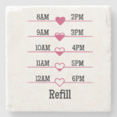 Refill Chart ストーンコースター (正面)