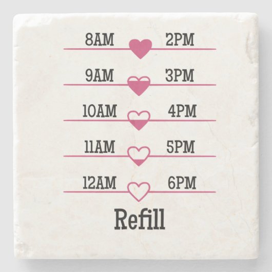 Refill Chart ストーンコースター (正面)