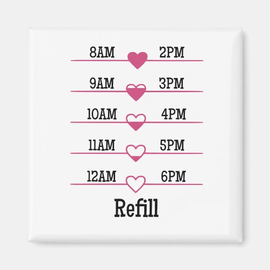 Refill Chart マグネット (正面)