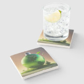 Refill the Earth – Sustainable Future & Green Plan ストーンコースター (横)