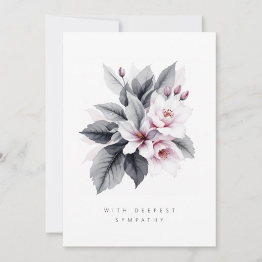 Refined Black White Illustration Leaves & Flowers (正面)