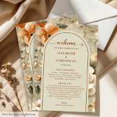 Refined Boho Copper Ivory Sage Wedding Program プログラム