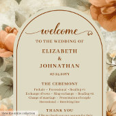 Refined Boho Copper Ivory Sage Wedding Program プログラム