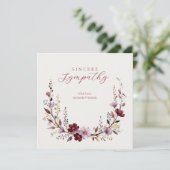 Refined Burgundy Wildflowers & Branches Sympathy (スタンド正面)