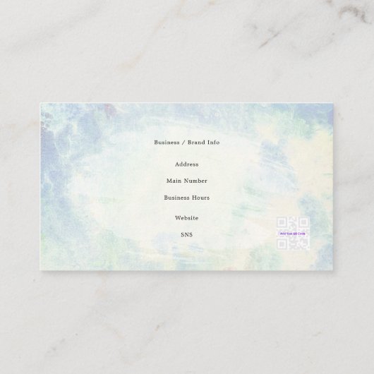 Refined Business Card with QR - Cambrian Cool 名刺 (裏面)