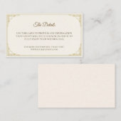 Refined Gold Frame Wedding Details Card エンクロージャーカード (正面/裏面)