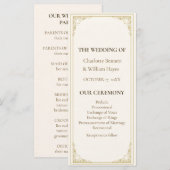 Refined Gold Frame Wedding Program プログラム (正面/裏面)
