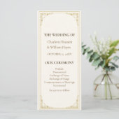 Refined Gold Frame Wedding Program プログラム (スタンド正面)