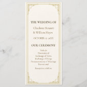 Refined Gold Frame Wedding Program プログラム (正面)