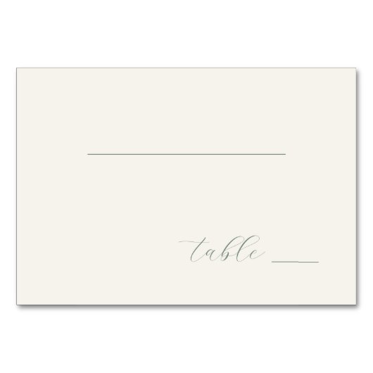 Refined Gray Calligraphy Table テーブルナンバー (正面)