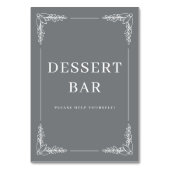 Refined Gray Floral Border テーブルナンバー (裏面)