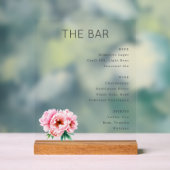 Refined Gray Minimalist Bar Menu アクリルサイン (ニュートラル)