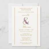 Refined Luxurious Minimalist Floral & Symbol 招待状 (裏面)