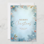 Refined Minimalist Light Blue and Gold Nordic シーズンカード (正面)