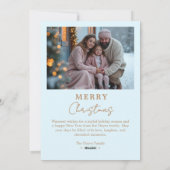 Refined Minimalist Light Blue and Gold Nordic シーズンカード (裏面)