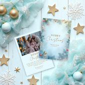 Refined Minimalist Light Blue and Gold Nordic  シーズンカード