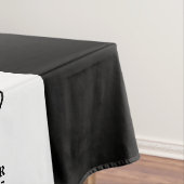 Refined Minimalist Monogram | Black Newly Wed Wedd テーブルクロス (インサイチュ)