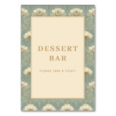 Refined Mint Floral Pattern テーブルナンバー (裏面)