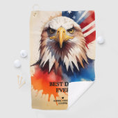 Refined Modern & Elegant Patriotic Eagle ゴルフタオル (インサイチュ)