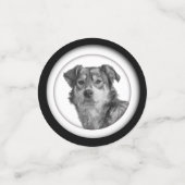 Refined Monochrome Large Mixed Breed Canine コンフェッティ (スモール正面)