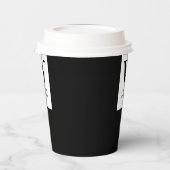Refined Newly Wed Monogram | Black Minimalist Wedd 紙コップ (左)