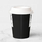 Refined Newly Wed Monogram | Black Minimalist Wedd 紙コップ (右)