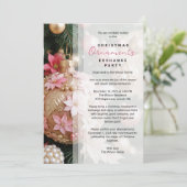 Refined Pink Christmas Balls Ornament Exchange 招待状 (スタンド正面)