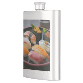 Refined Pour – Elegant Round Sushi Flask フラスク (左)