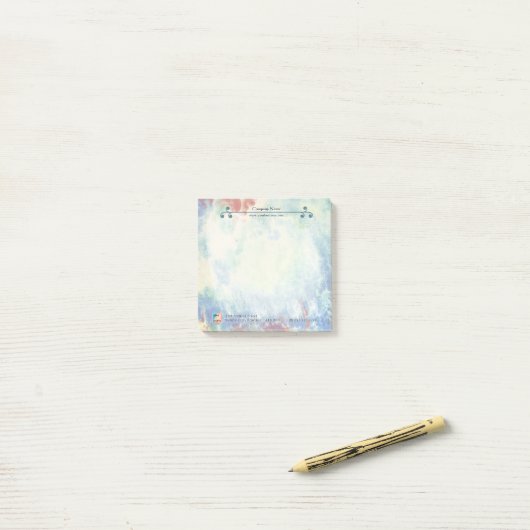 Refined Promotional Post-It Notes - Cambrian Cool ポストイット (デスク上)