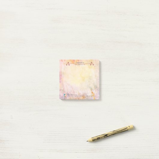 Refined Promotional Post-It Notes - Cambrian Hot ポストイット (デスク上)