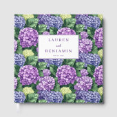 Refined Purple Floral Pattern ゲストブック (正面)