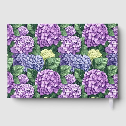Refined Purple Floral Pattern ゲストブック (裏面)
