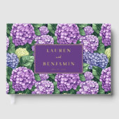 Refined Purple Floral Pattern ゲストブック (正面)