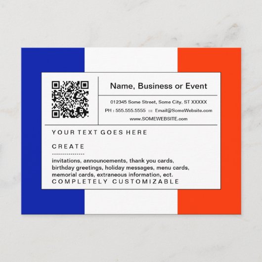 refined QR code : france インビテーションポストカード (正面)
