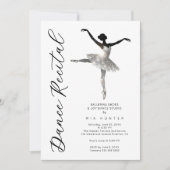 Refined Silver Sparkle Ballet Recital TMF26 招待状 (正面)