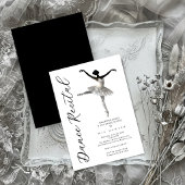 Refined Silver Sparkle Ballet Recital TMF26 招待状