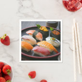 Refined Sushi Selection on Lacquerware – SUSHIMI C スタンダードカクテルナプキン (インサイチュ)