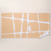 Refined White Light Grunge Modern Dirty Mesh ビーチタオル (正面)