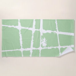 Refined White Light Grunge Modern Dirty Mesh ビーチタオル
