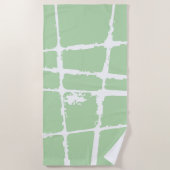 Refined White Light Grunge Modern Dirty Mesh ビーチタオル (正面)