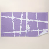 Refined White Light Grunge Modern Dirty Mesh ビーチタオル (正面)