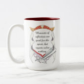 Reflect but don’t Regret Inspirational Mug ツートーンマグカップ (左)