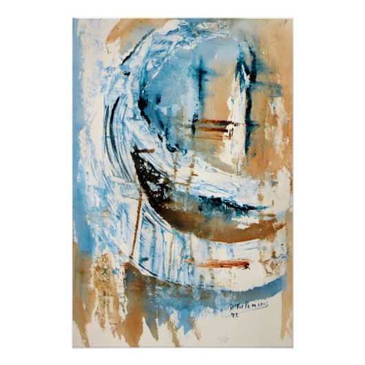 Reflecties in Blauw en Oker ポスター (正面)