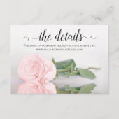 Reflecting Pink Roseの詳細結婚サイト エンクロージャーカード (正面)