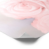 Reflecting Pink Rose 5 Table Wedding Seating Chart ポスター (角)