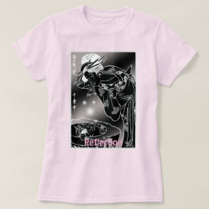 Reflection – 和風モノクロシルクスクリーン tシャツ
